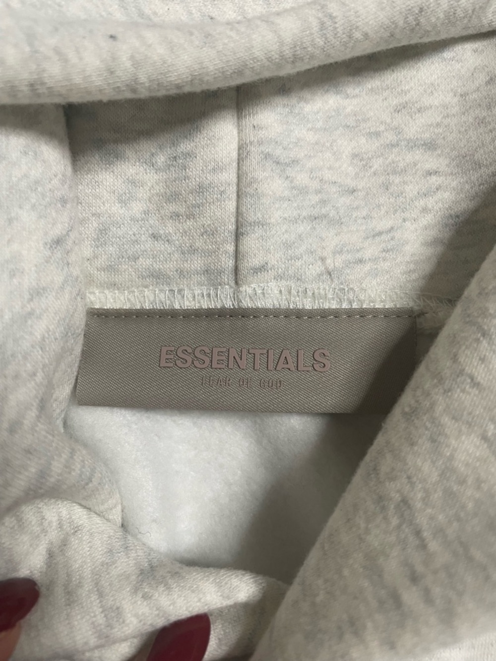 Essentials Fear of God Light Oatme Hoodie with Black Logo Unisex size Small - Picture 6 of 16
